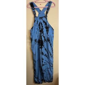 Mexicali Blues Blue tie-dye Tuesday jumpsuit overalls, size small, MSRP $44